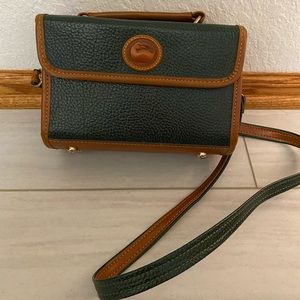 Dooney and Bourke green crossbody shoulder bag purse vintage